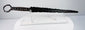 Historic European fighting dagger from the 14th century with iron hilt and prominent quillons