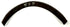 Top-down view of arched dark metal armor component displaying white painted inventory number