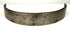 17th century European forged steel armor band with weathered texture and mounting holes