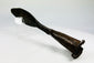 Antique iron spearhead showing natural patina and historic wear