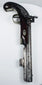 Fenton London antique percussion pistol showing engraved lock, hammer and octagonal steel barrel