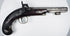 Antique Fenton of London percussion pistol with engraved steel barrel and walnut stock, 19th century