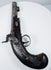 Historic English percussion pistol with dark walnut stock, ornate metalwork and London-marked barrel