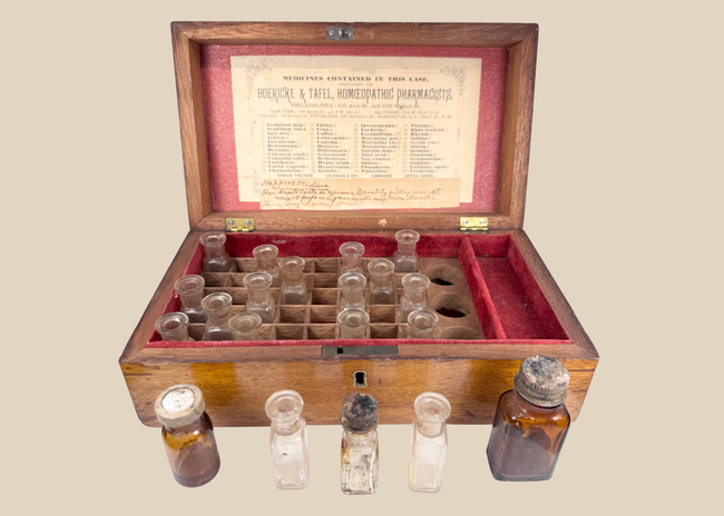 Late 19th-century Boericke &amp; Tafel homeopathic medicine chest