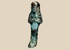 Ancient Egyptian blue-green faience ushabti figure circa 600–30 BCE