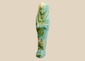 Ancient Egyptian blue-green faience ushabti figure circa 600–30 BCE