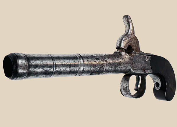 British Cannon-Barrel Percussion Pocket Pistol | Circa 1830 – 1850