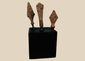 Three ancient Roman iron projectile points, circa 1st–3rd century CE