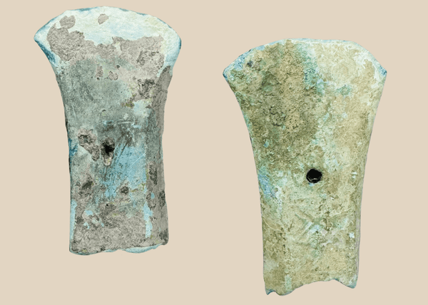 Pair of Ancient Socketed Bronze Axe Heads |  Circa 500 BCE – 300 CE