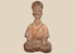 Ancient Chinese Han Dynasty terracotta seated male attendant figure