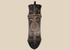 African carved wooden ceremonial shield with geometric decoration and central circular medallion