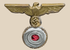 WWII German Kriegsmarine gilt naval cap insignia with eagle and national cockade