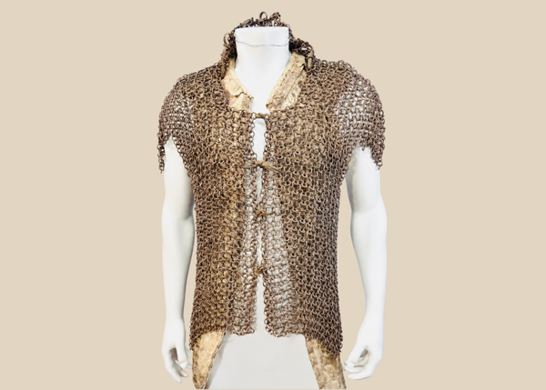 Armure Moro philippine antique en cotte de mailles à manches pointues | Circa XIXe siècle ou plus tôt