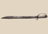 Colonial American blacksmith-made hanger sword with a forged steel blade and hardwood grip