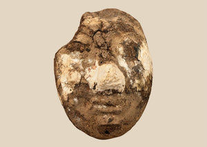 Ancient Egyptian Stuccoed Mud-and-Straw Funerary Face Fragment | Ptolemaic–Early Roman Period | Circa 100 BCE–100 CE