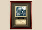 Original 1864 Confederate Civil War soldier's family relief voucher from Wythe County, Virginia, presented in a decorative wooden frame.
