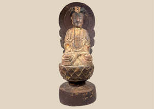 Antique Chinese Lacquered & Giltwood Bodhisattva of Compassion Statue | Circa 1600 – 1750 CE