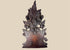 Antique European Black Forest-style carved wood furniture crest with overflowing fruit basket, foliage and deep reddish-brown patina
