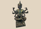 Antique Thai Phra Phrom bronze statue with four faces and eight arms