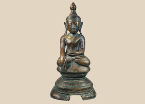 Burmese Bronze Shakyamuni Buddha in Earth-Touching Mudra | Konbaung Period, Circa 1780 – 1830