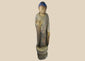 Antique Japanese carved wood Amida Nyorai Buddha, Late Edo to Early Meiji Period