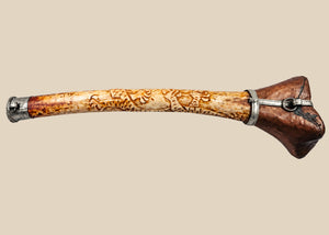 Tibetan Kangling | Carved Human Femur Bone Ritual Trumpet with Dragon Motif | Late 19th – Early 20th Century