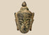 Thai bronze Buddha head with elongated earlobes, ushnisha and naturally encrusted patina, 18th century or earlier