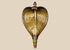 Antique 19th century Indian brass Naga cobra shrine canopy with expanded hood and aged patina.