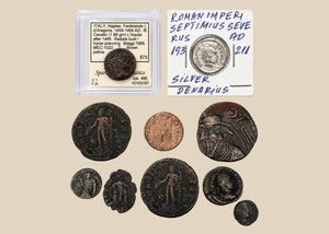 Collection of 10 Ancient & Medieval Coins | Roman Empire, Elymais & Naples | Circa 1st Century BCE–15th Century CE