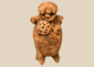 Pre-Columbian Maya terracotta figural rattle with perforated ceremonial object, circa 600–900 CE