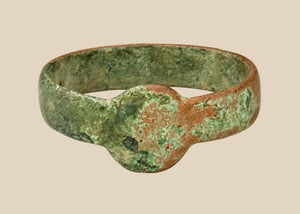 Ancient Roman Bronze Finger Ring with Plain Circular Bezel | 2nd–4th Century CE