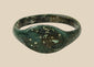 Ancient Roman bronze finger ring with broad plain oval bezel, circa 2nd–4th century CE