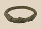 Ancient Roman bronze finger ring with incised palm branch motif, circa 2nd–4th century CE