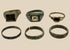 Group of six Late Roman to Early Byzantine bronze finger rings with varied bezel and band designs, circa 3rd–7th century CE