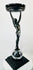 Frankart Inc. Art Deco smoking stand with patinated finish and stepped base