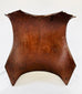19th-Century French Cuirassier Armor Backplate Showing Original Patina and Brass Rivets