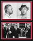 George “Machine Gun” Kelly photograph display featuring black-and-white mugshots and an escort scene, bordered in red and white.