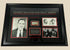 Framed and authenticated signature display of George “Machine Gun Kelly” Barnes, featuring his autograph, mugshot, and historical photos, professionally matted in black and red with certificate of authenticity.