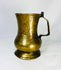 18th-century George II brass baluster tankard from England circa 1727–1760 with natural patina