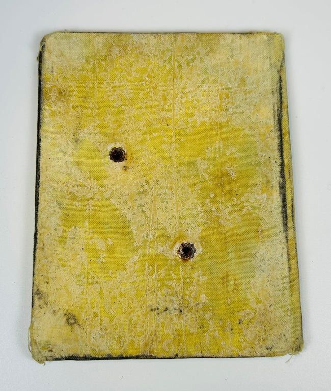 Authentic German naval Soldbuch with yellow cover and sailor portrait