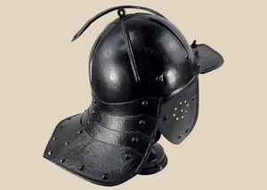 German or Dutch Zischägge (Lobster-Tailed Pot Helmet) | Forged Iron Helmet with Nasal Bar | Circa 1630–1670
