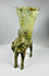 Bronze Grand Tour style rhyton with mythological scene and patina