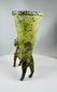 Bronze centaur figure holding goat atop sculptural rhyton vessel