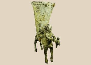 Grand Tour | Bronze Rhyton with Centaur and Goat | Classical Mythology Vessel | Circa 1880–1920