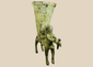 Antique bronze rhyton vessel with centaur figure holding goat