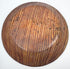 Underside of Greater Nicoya Pre-Columbian ceramic plate with closely spaced reddish-brown painted lines