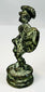 Miniature bronze hoplite figure with sword and circular base