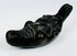 Grotesque satyr head oil lamp from Europe with aged surface patina and compact display size.