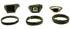 Six ancient bronze finger rings including square bezel, inset, round bezel and plain band forms from the Roman and Byzantine periods