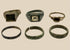 Group of six Late Roman to Early Byzantine bronze finger rings with varied bezel and band designs, circa 3rd–7th century CE